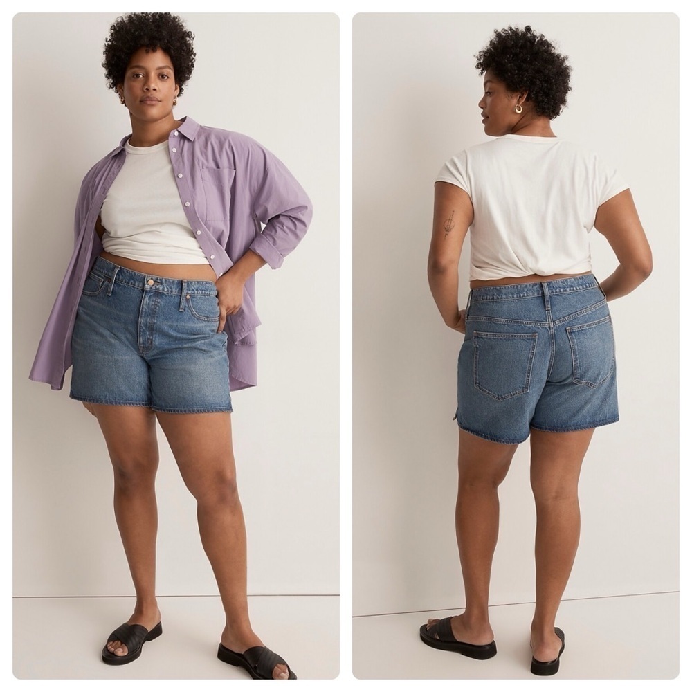 Madewell | Relaxed Mid-Length Denim Jorts Shorts In Kimbrough Wash | 22W
